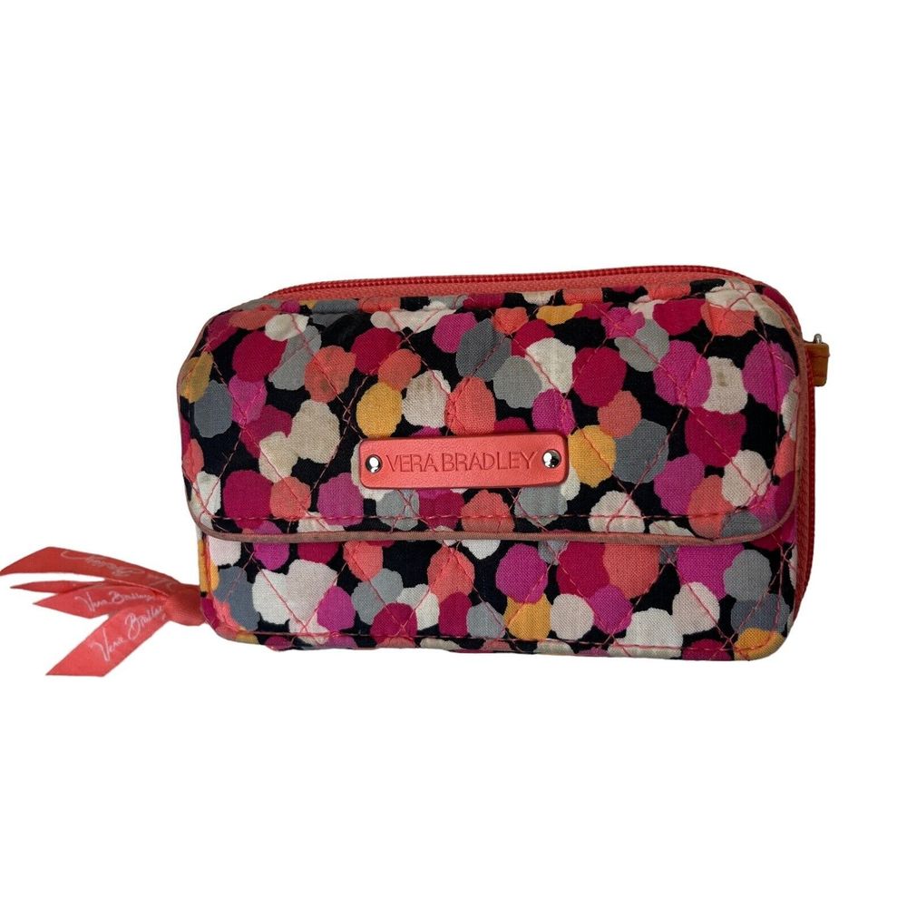 Vera Bradley Pixie Confetti Quilted Zip Wallet / Mini Bag – NO STRAP